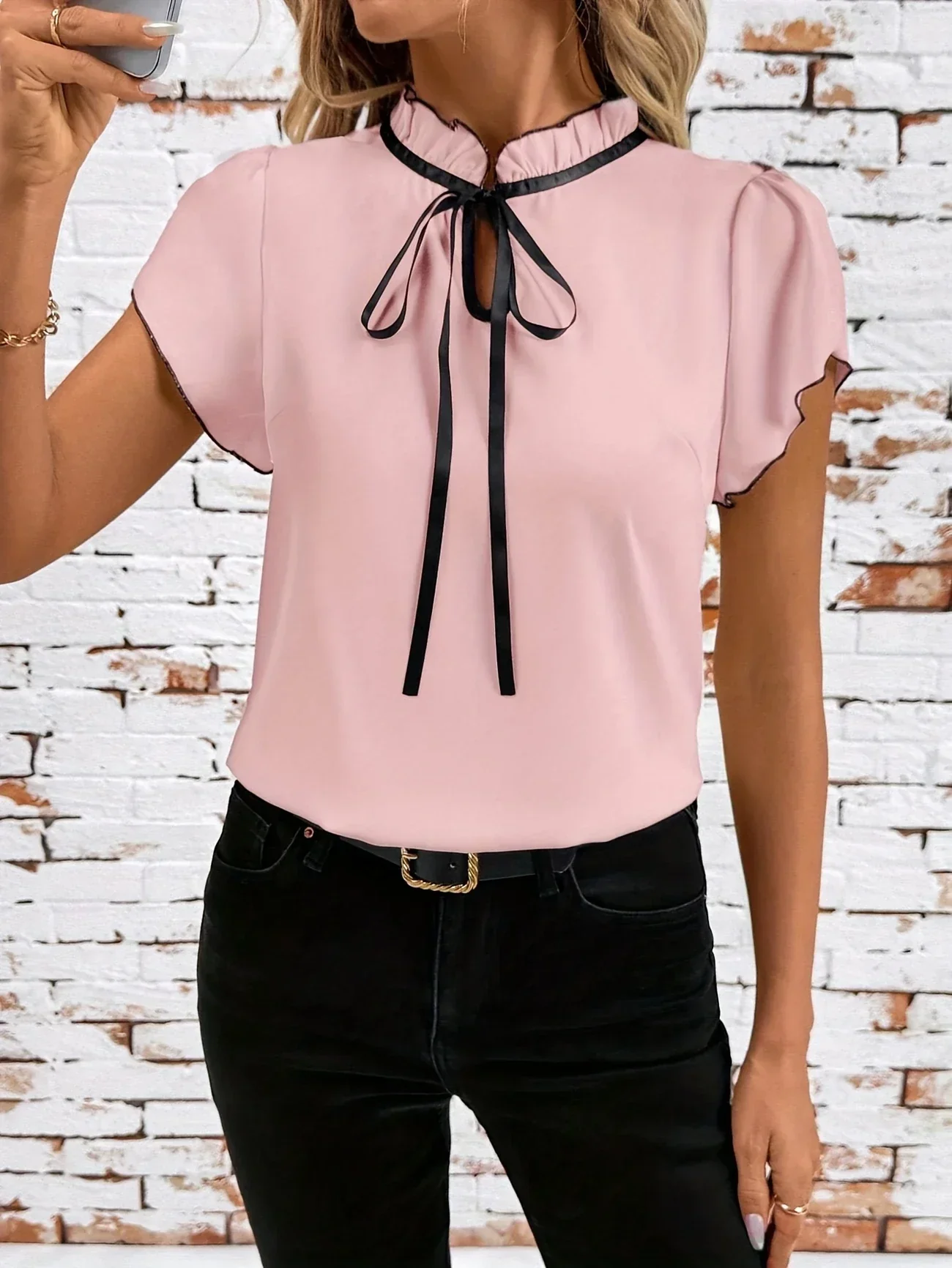 Bethany - Blocco Colore Camicia A Maniche Corte - Image 15