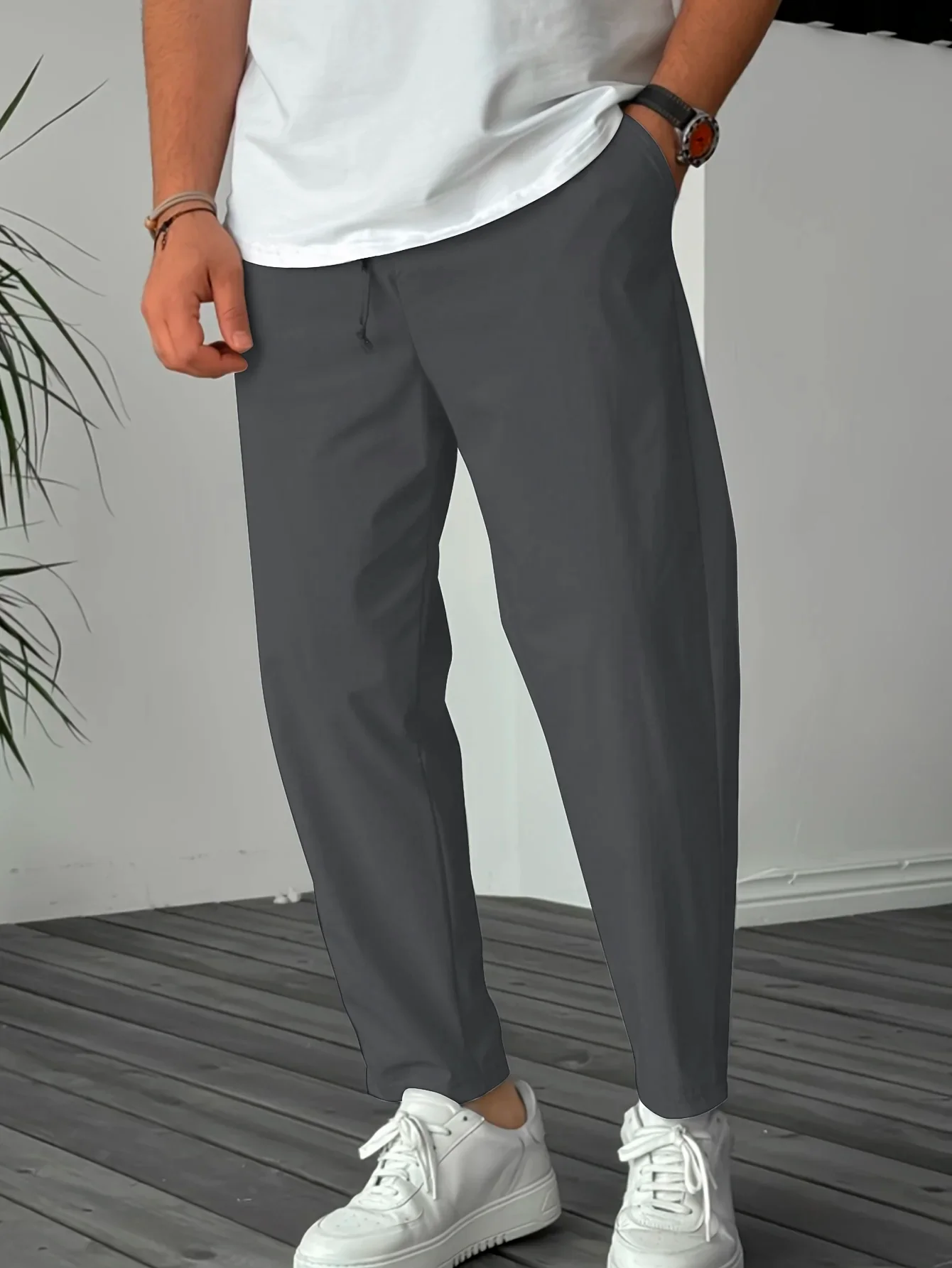 Blewett - Eleganti Pantaloni Affusolati Con Coulisse - Image 7