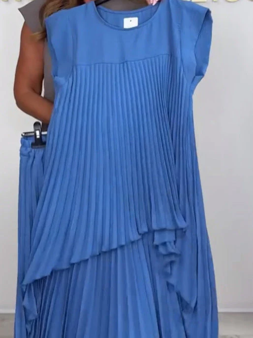 Blithe – Top Midi Plissettato e Pantaloni a Gamba Larga - Image 6