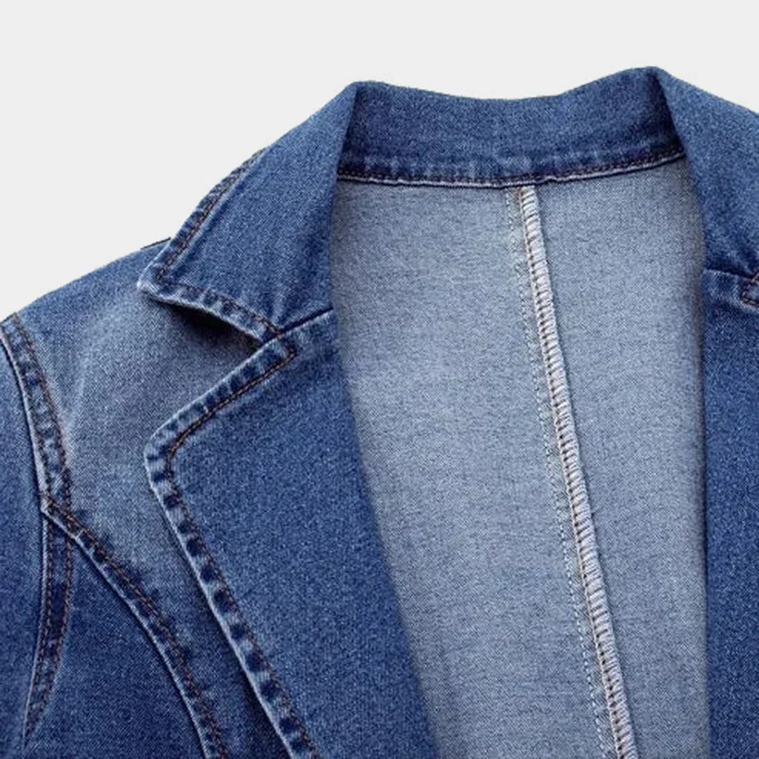 Bogumiła - Elegante Blazer in Denim - Image 4