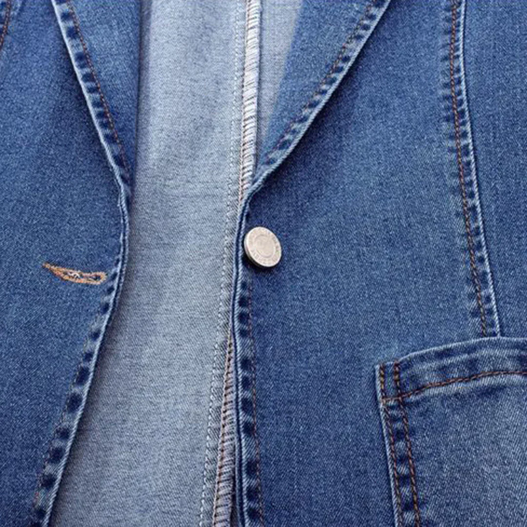 Bogumiła - Elegante Blazer in Denim - Image 5