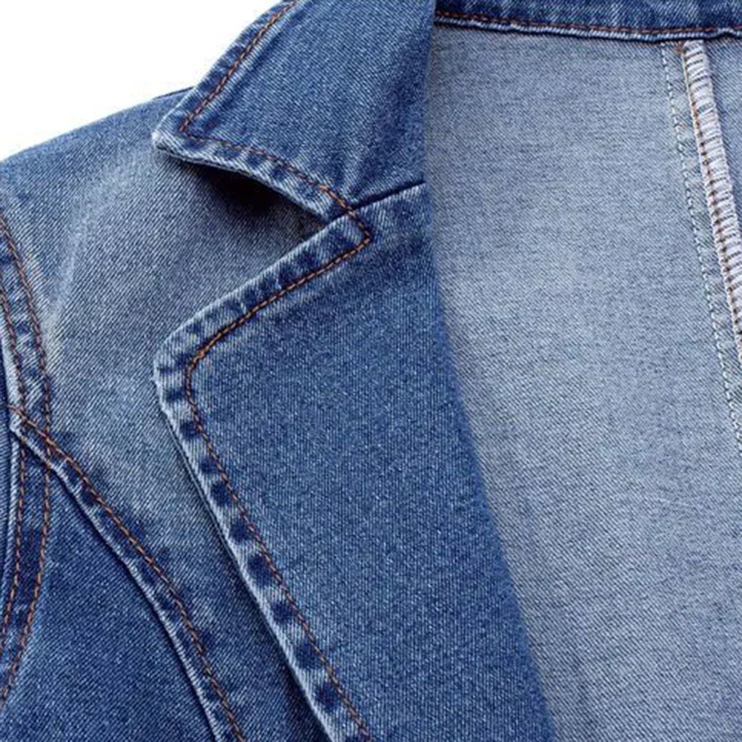 Bogumiła - Elegante Blazer in Denim - Image 6