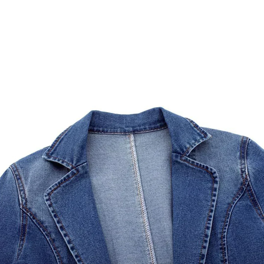 Bogumiła - Elegante Blazer in Denim - Image 7