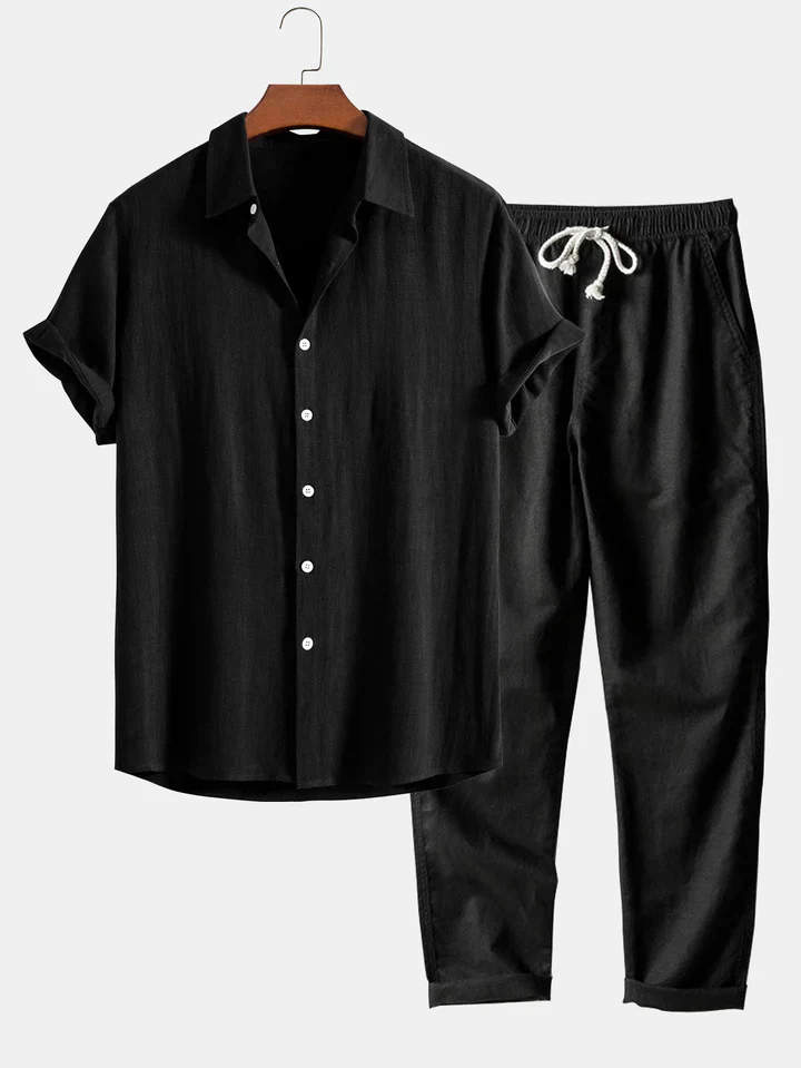 Booker - Camicia In Misto Lino Con Pantaloni Dritti - Image 6