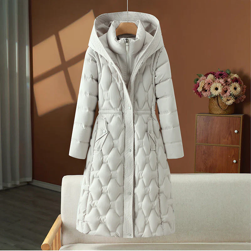 Branimira - Cappotto Lungo In Piuma Con Cappuccio - Image 2