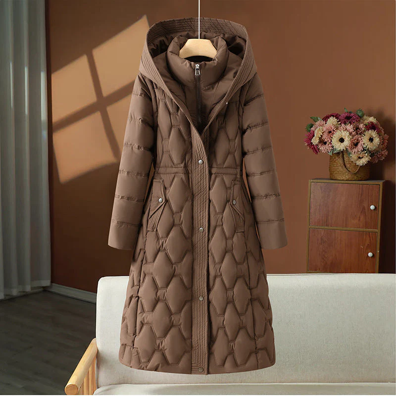 Branimira - Cappotto Lungo In Piuma Con Cappuccio - Image 3