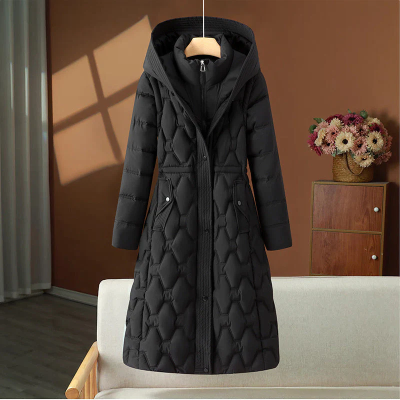 Branimira - Cappotto Lungo In Piuma Con Cappuccio - Image 4