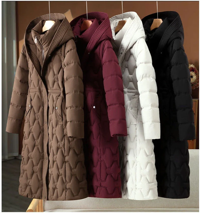 Branimira - Cappotto Lungo In Piuma Con Cappuccio - Image 5