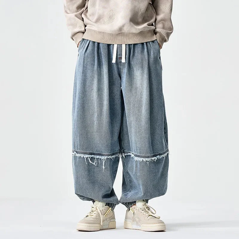 Brennan - Eleganti Pantaloni Da Jogging In Denim a Gamba Larga - Image 2