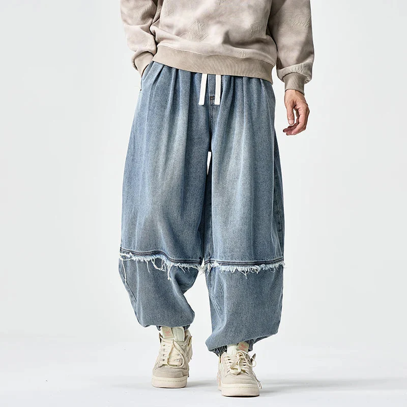 Brennan - Eleganti Pantaloni Da Jogging In Denim a Gamba Larga - Image 4