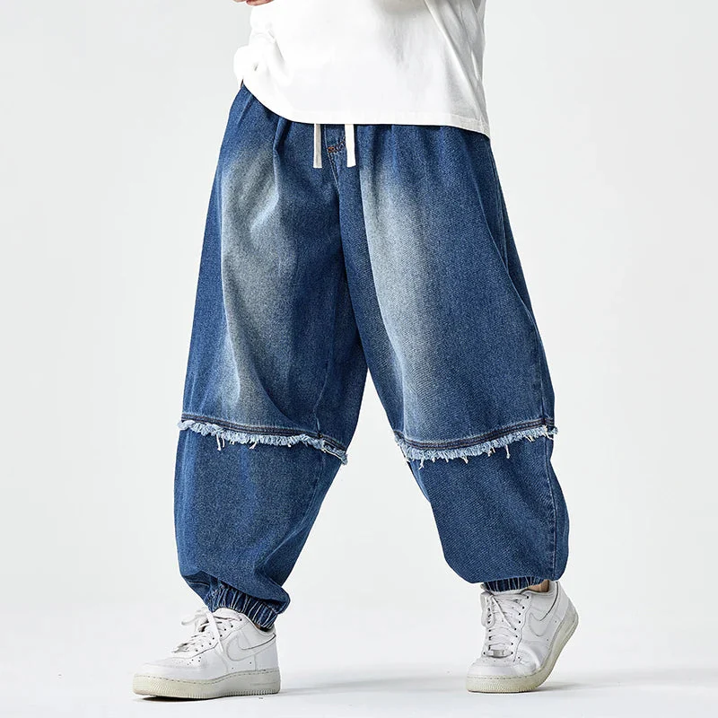 Brennan - Eleganti Pantaloni Da Jogging In Denim a Gamba Larga - Image 6