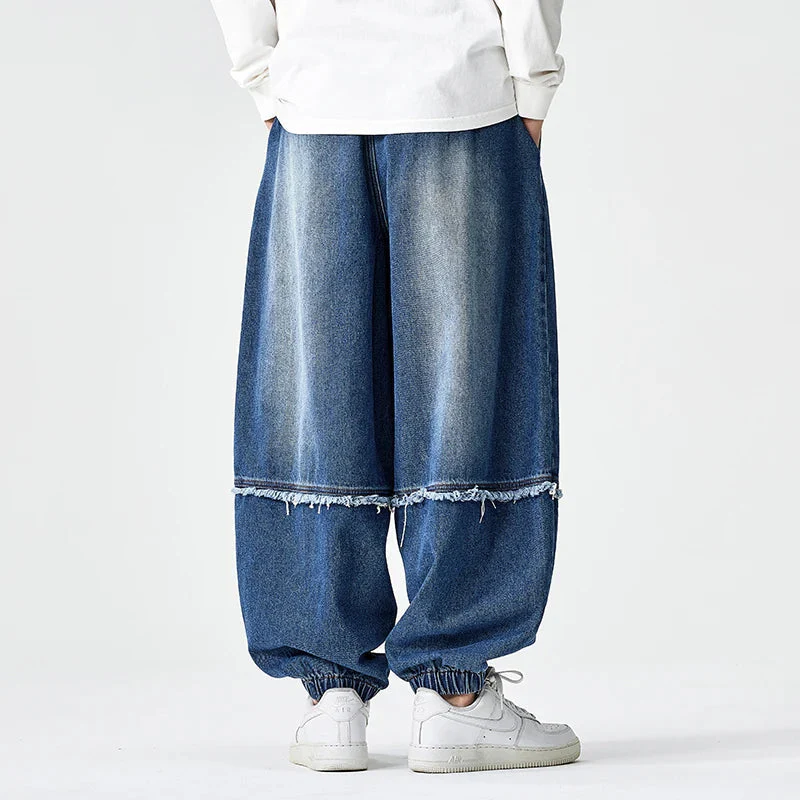 Brennan - Eleganti Pantaloni Da Jogging In Denim a Gamba Larga - Image 7