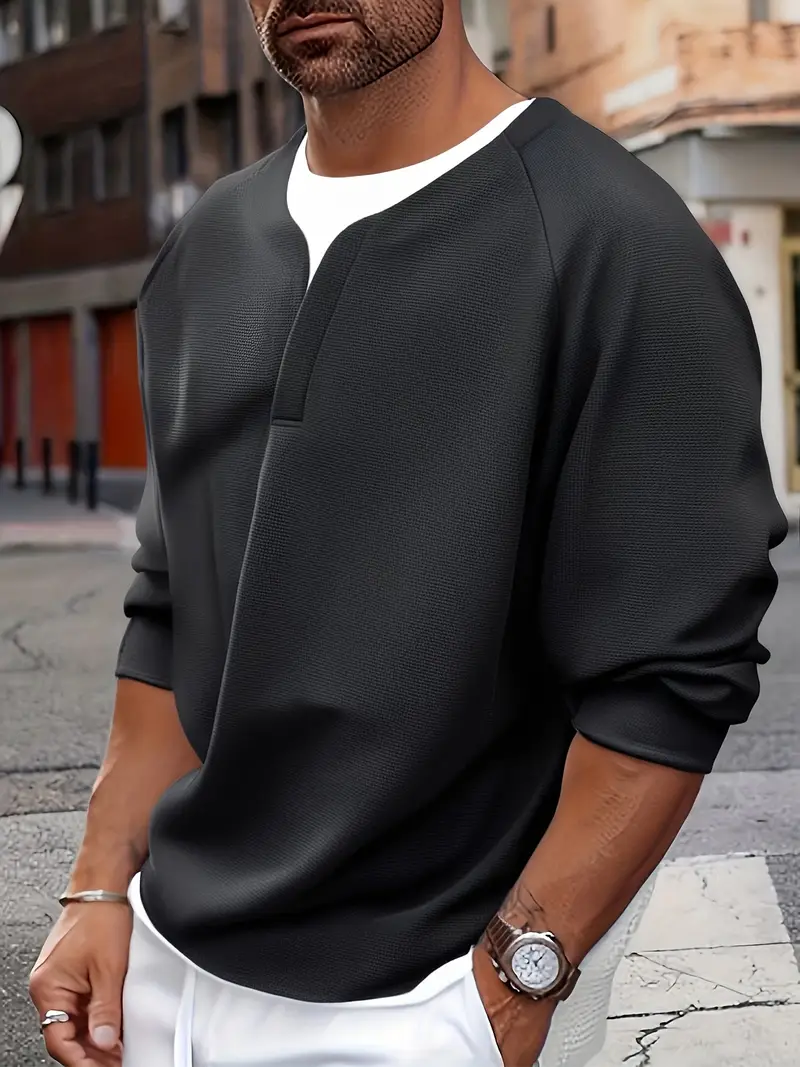 Brogan - Camicia Henley a Maniche Lunghe Dalla Vestibilità Comoda