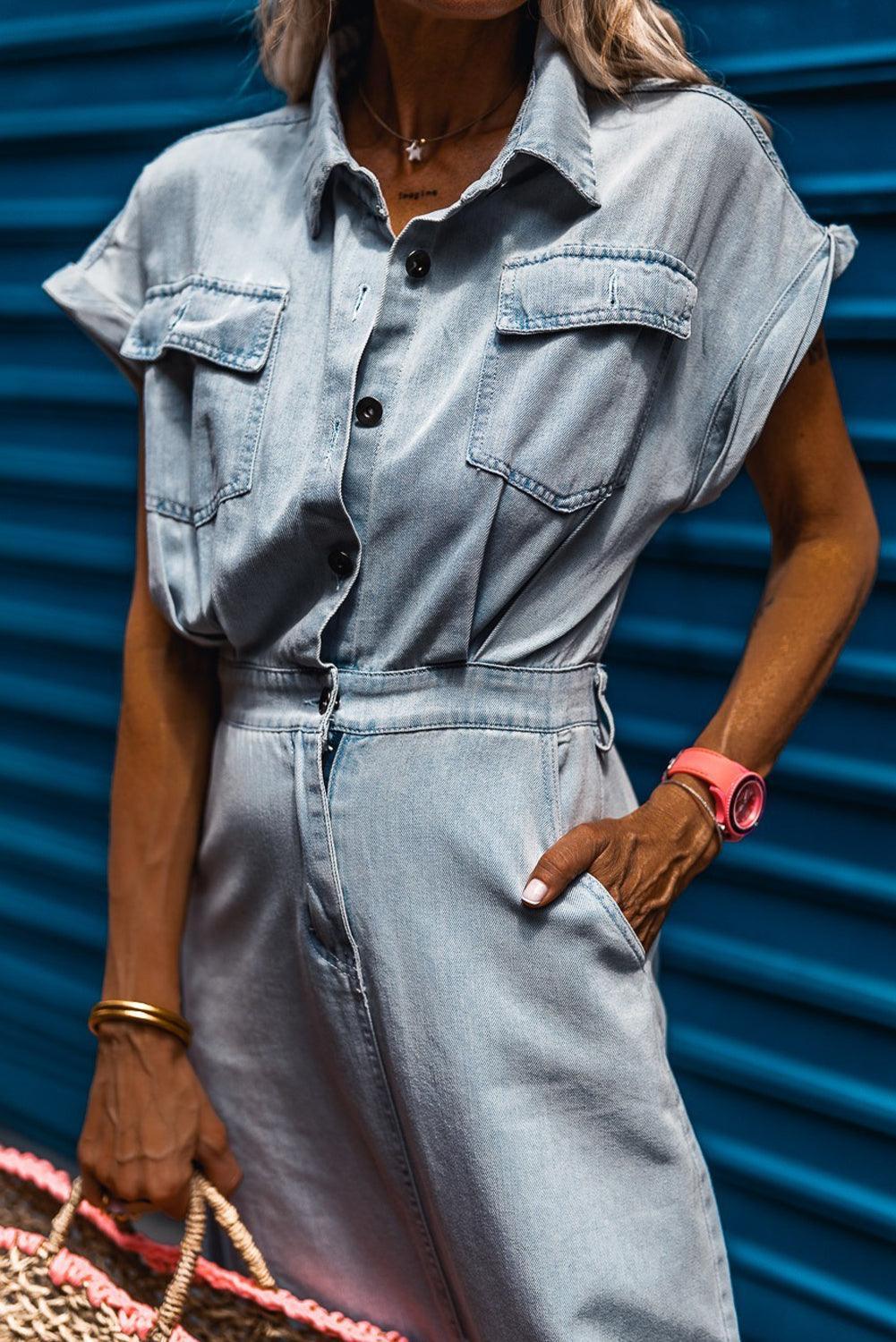 Brygida - Elegante Abito in Denim - Image 7
