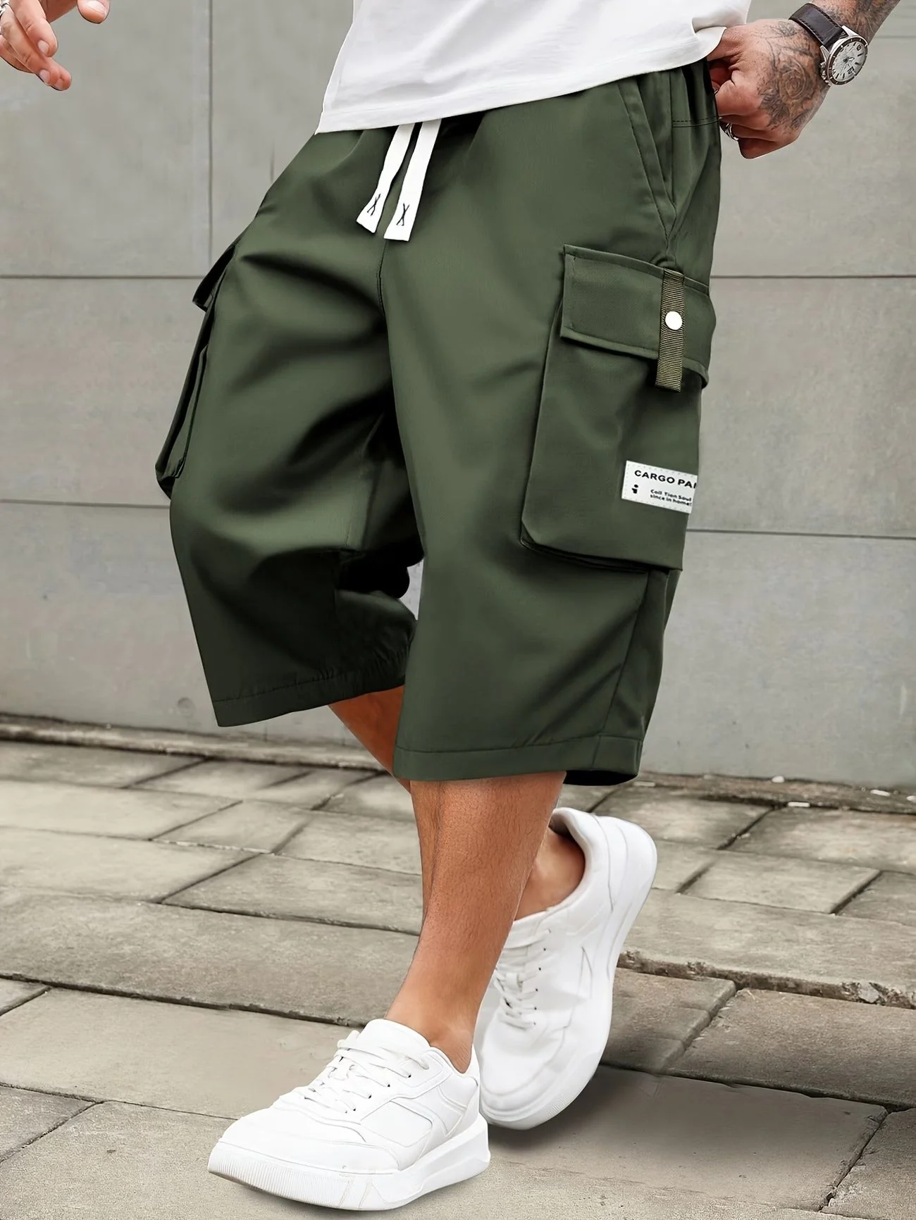 Burkus -  Pantaloncini Cargo Informale Con Tasche Multiplu - Image 5