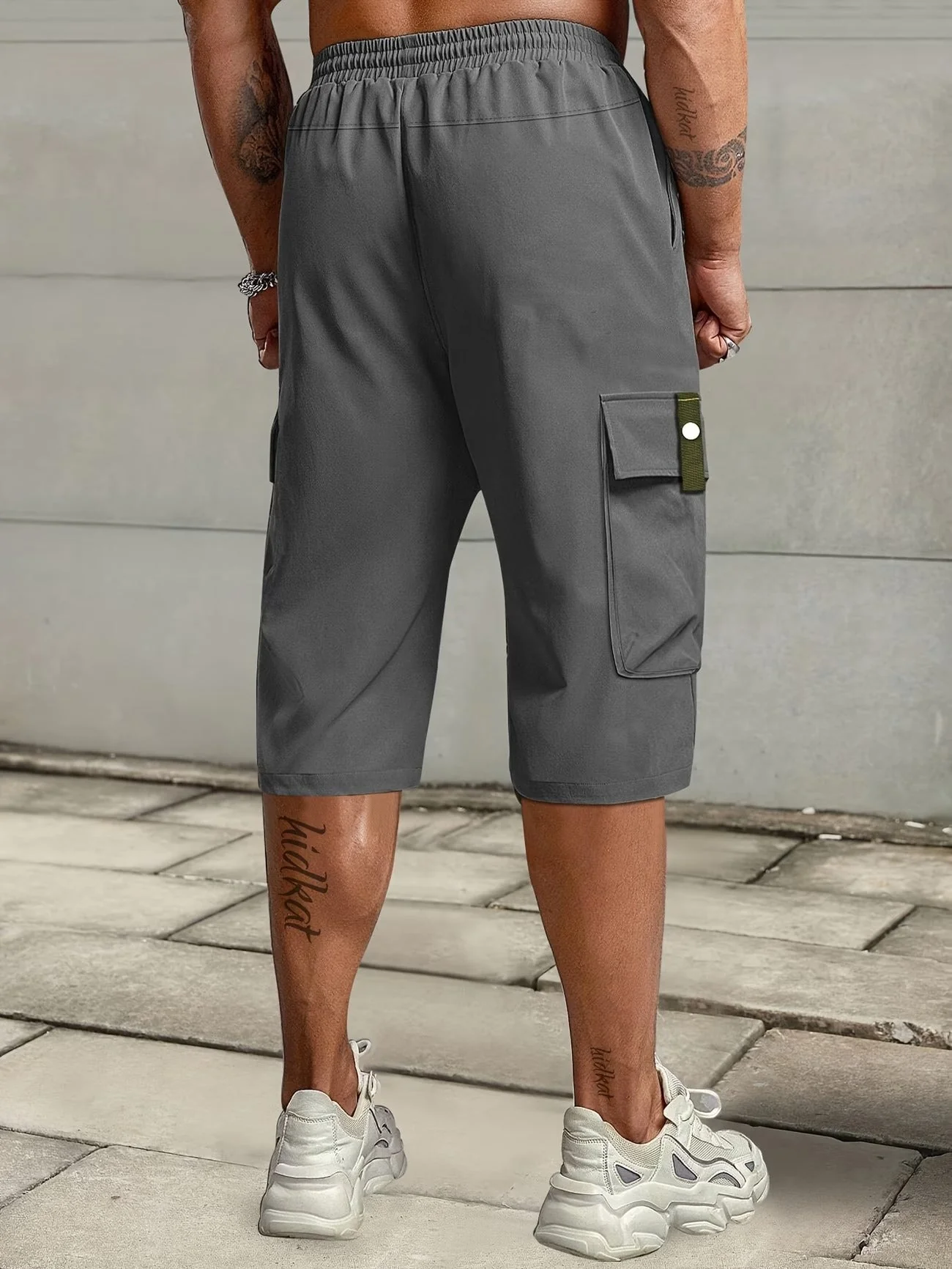 Burkus -  Pantaloncini Cargo Informale Con Tasche Multiplu - Image 9