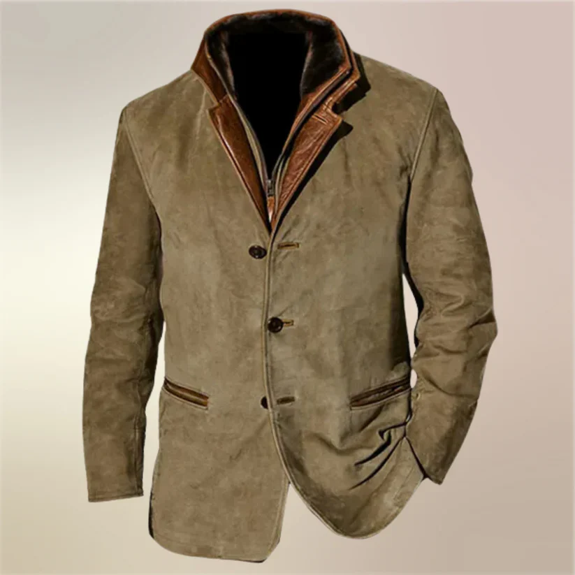 Cesario - Giacca Classica in Pelle Vintage - Image 7