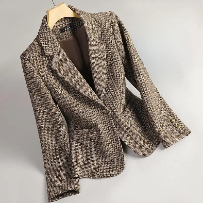 Cesira - Blazer In Tweed A Spina Di Pesce