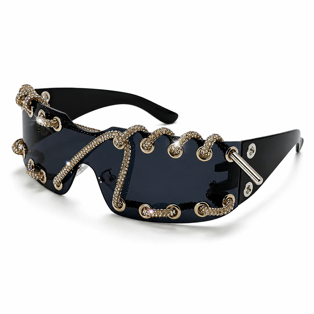 ChainShade - Occhiali Da Sole Alla Moda Con Lenti Borchiate - Image 2