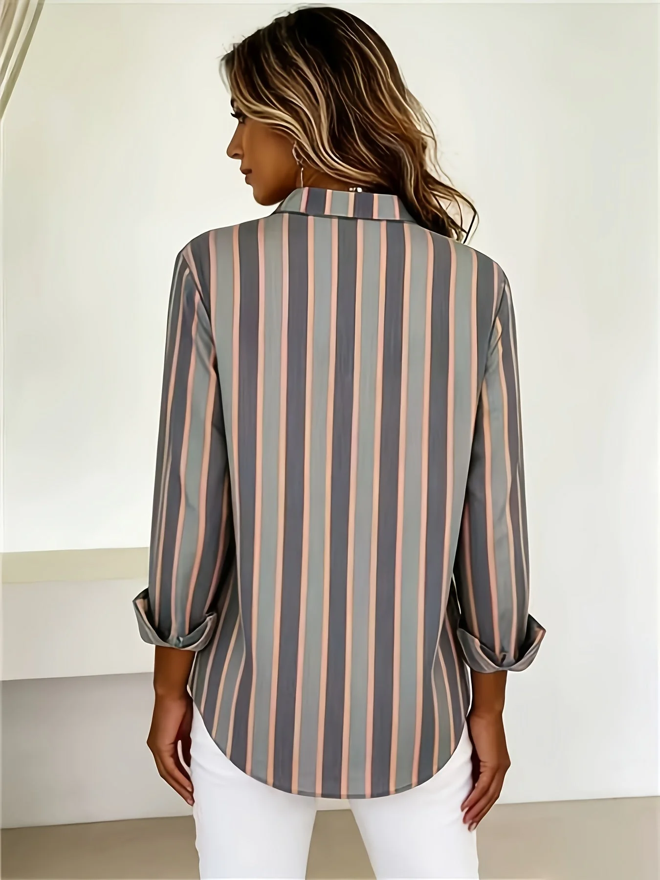 Chamique - Camicia a Maniche Lunghe Con Bottoni - Image 5