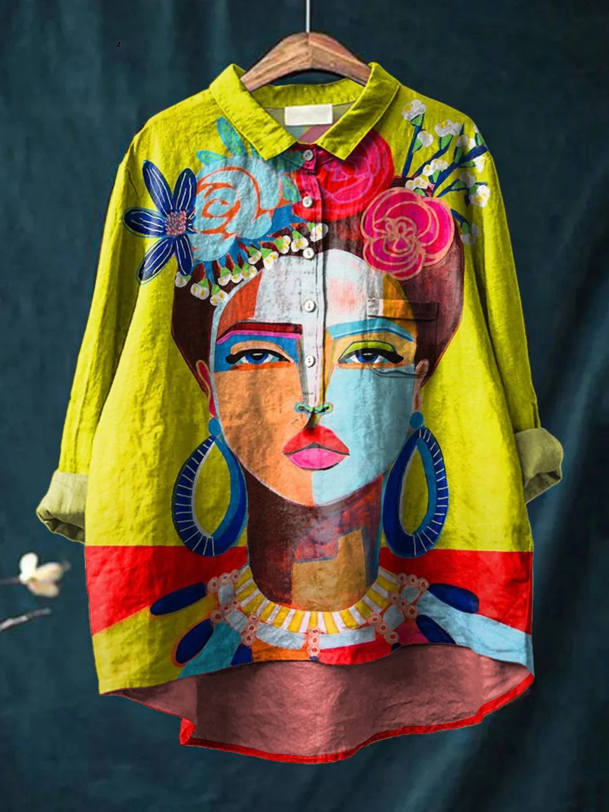 Cherily - Camicia Con Bottoni e Stampa Ritratto