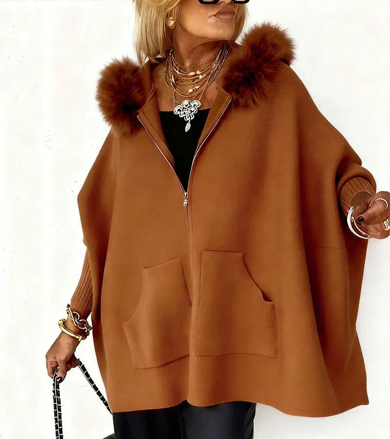 Chiaka - Sovradimensionato Accogliente Cappotto Con Zip - Image 5