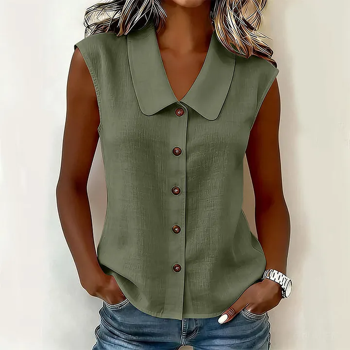 Chisato - Camicia Con Scollo a V E Bottoni - Image 6