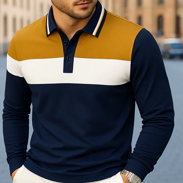 Chousein - Polo Casual a Maniche Lunghe - Image 3