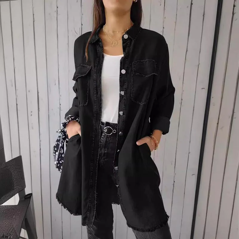 Christiane - Abito chemisier di Jeans Oversize di Tendenza - Image 2
