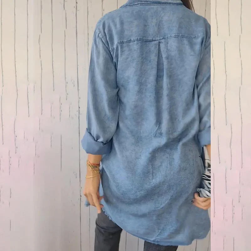 Christiane - Abito chemisier di Jeans Oversize di Tendenza - Image 5