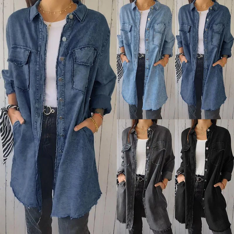 Christiane - Abito chemisier di Jeans Oversize di Tendenza - Image 7