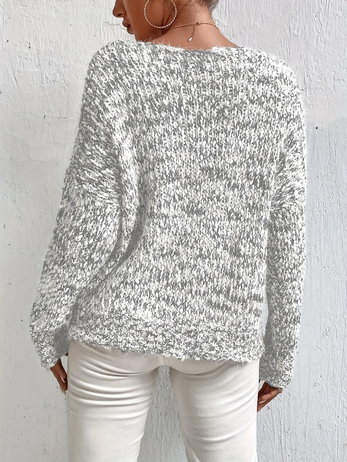 Chryselda - Maglione Casual a Maniche Lunghe Lavorato a Maglia - Image 14