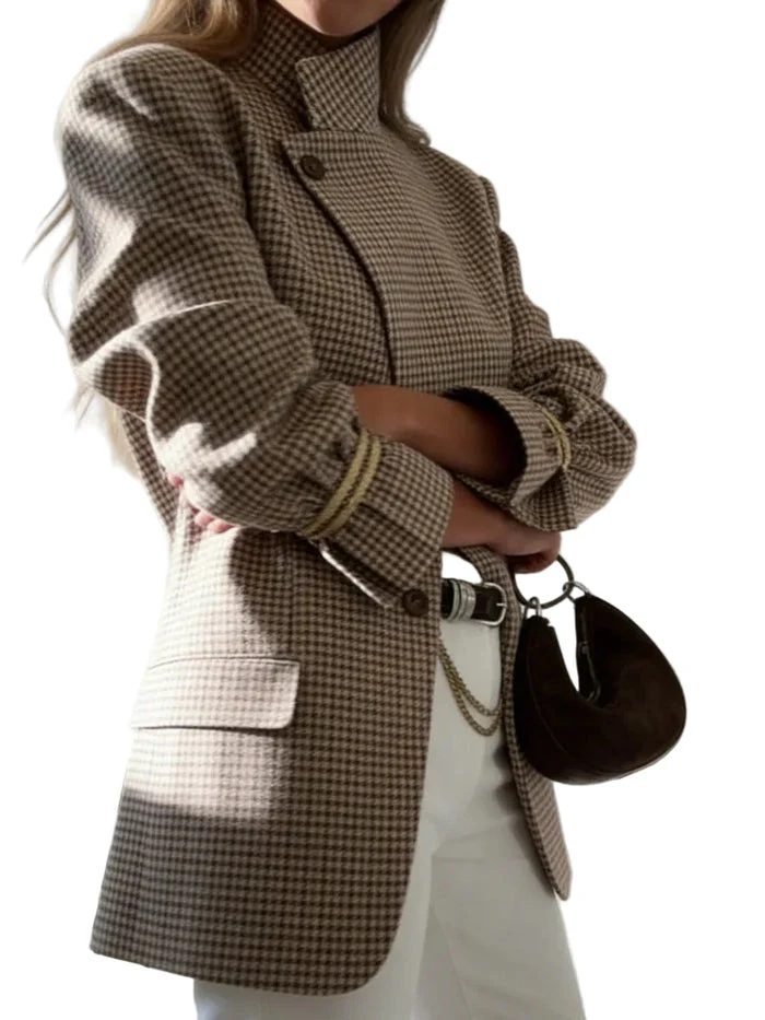 Clodagh - Blazer Strutturato Vintage a Quadri - Image 2