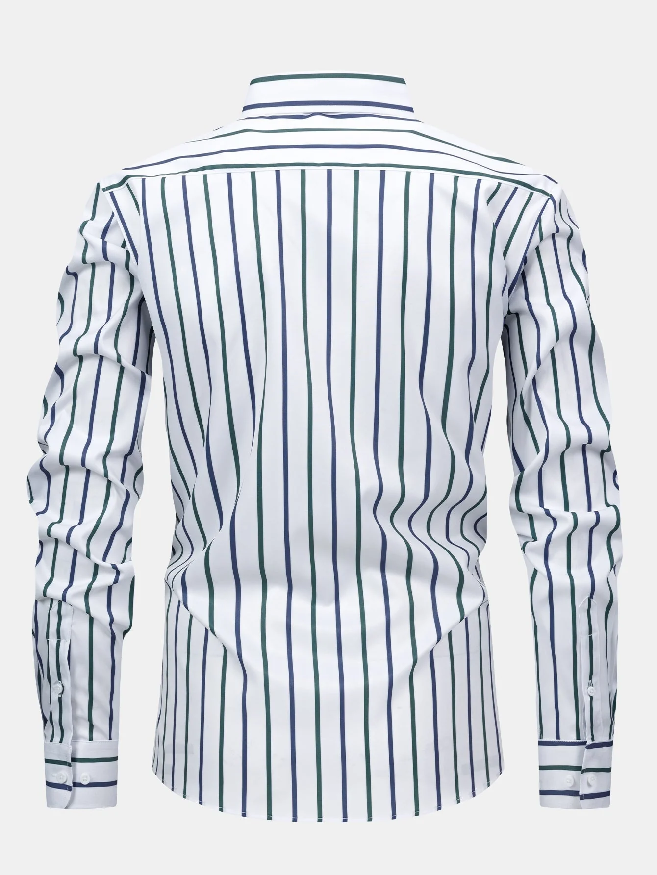 Connor - Camicia a Righe Con Maniche Lunghe e Bottoni - Image 2