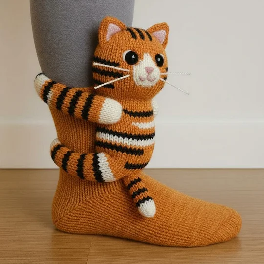 CozyCritters - Calzini Morbidi Con Animali Lvorati a Maglia - Image 2