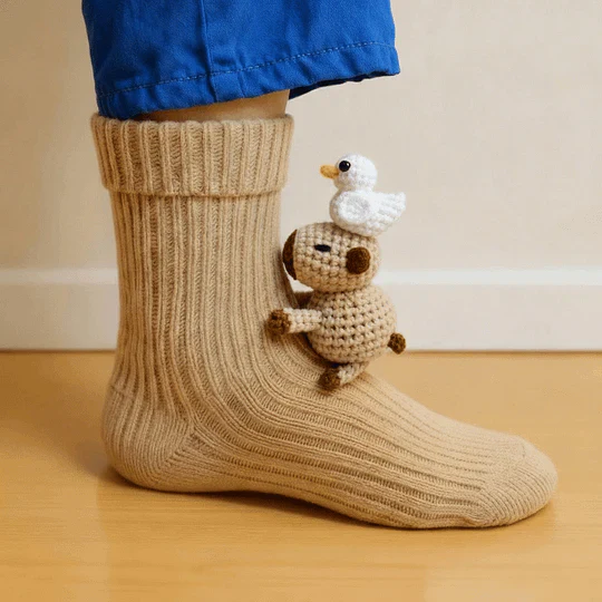 CozyCritters - Calzini Morbidi Con Animali Lvorati a Maglia - Image 8