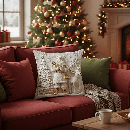 CozyFest - Fodera Per Cuscino a Tema Natalizio Per Decorazioni Domestiche