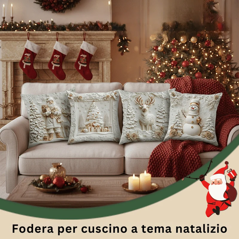 CozyFest - Fodera Per Cuscino a Tema Natalizio Per Decorazioni Domestiche - Image 9