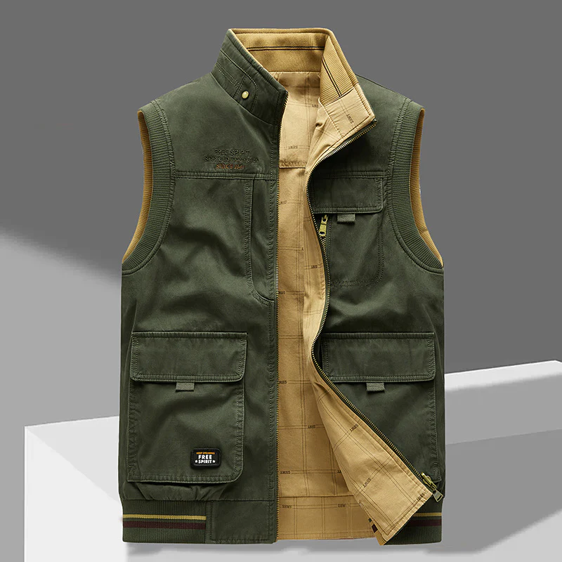 Crispin - Gilet Senza Maniche Con Tasche Multiple - Image 2