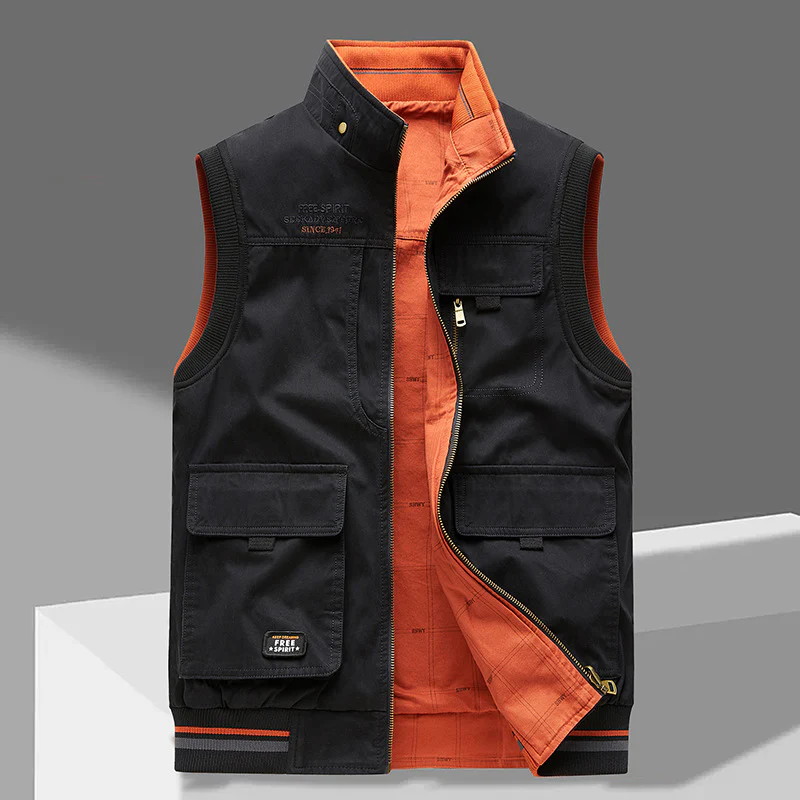 Crispin - Gilet Senza Maniche Con Tasche Multiple - Image 3