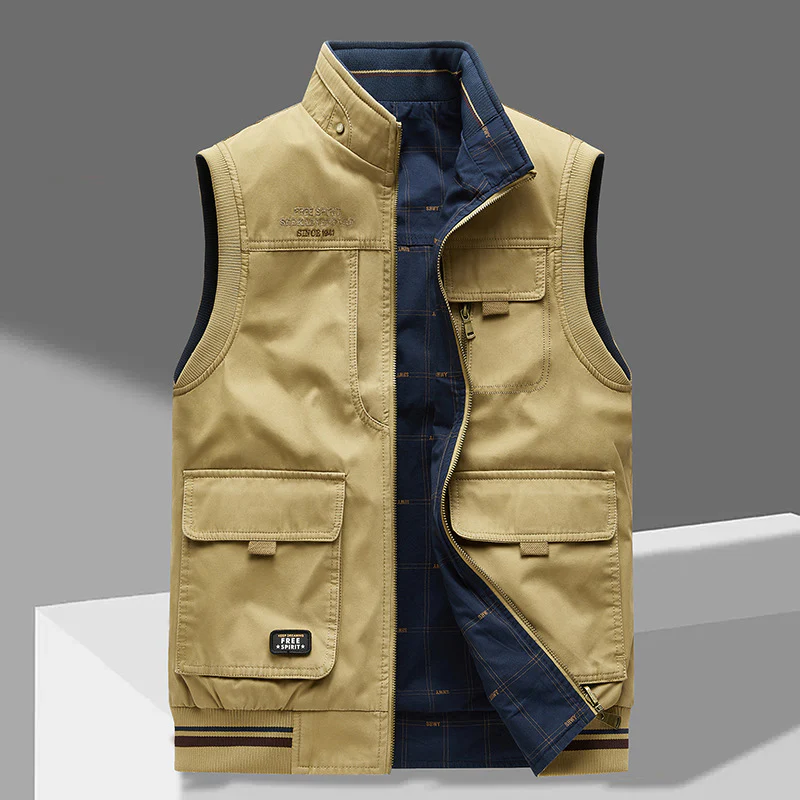 Crispin - Gilet Senza Maniche Con Tasche Multiple - Image 4