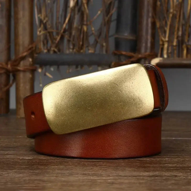Cristobal - Cintura in Pelle con Fibbia in Ottone Forgiato - Image 8