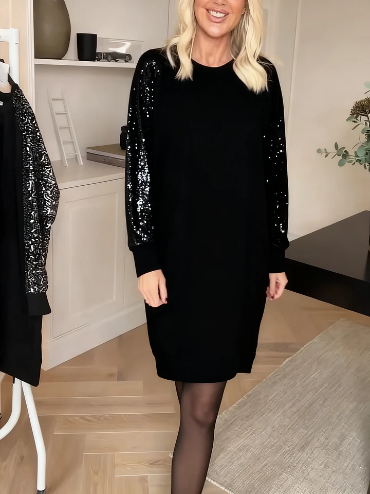 Cunningham - Abito Con Scollo Rotondo e Maniche Lunghe Vn Paillettes - Image 2