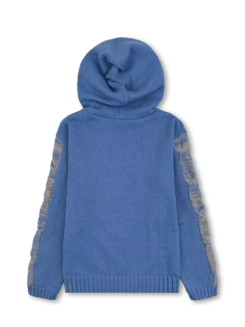 Cypriana - Elegante Maglione Lavorato a Maglia Con Cappuccio - Image 10
