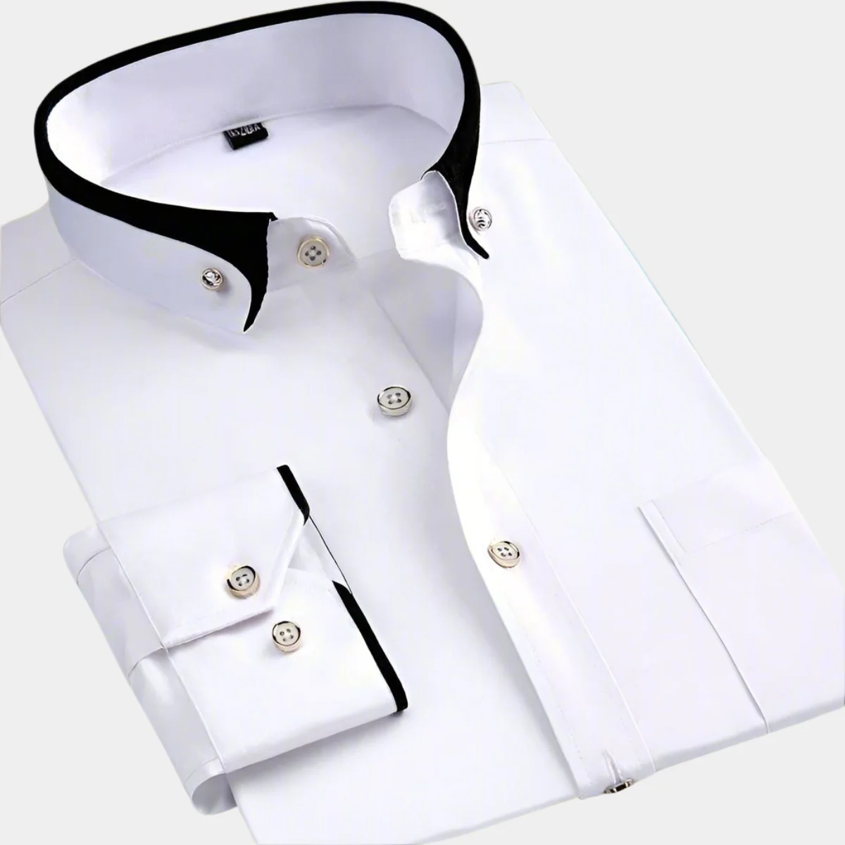 Daarik - Camicia Elegante Con Colletto A Contrasto E Maniche Lunghe - Image 4