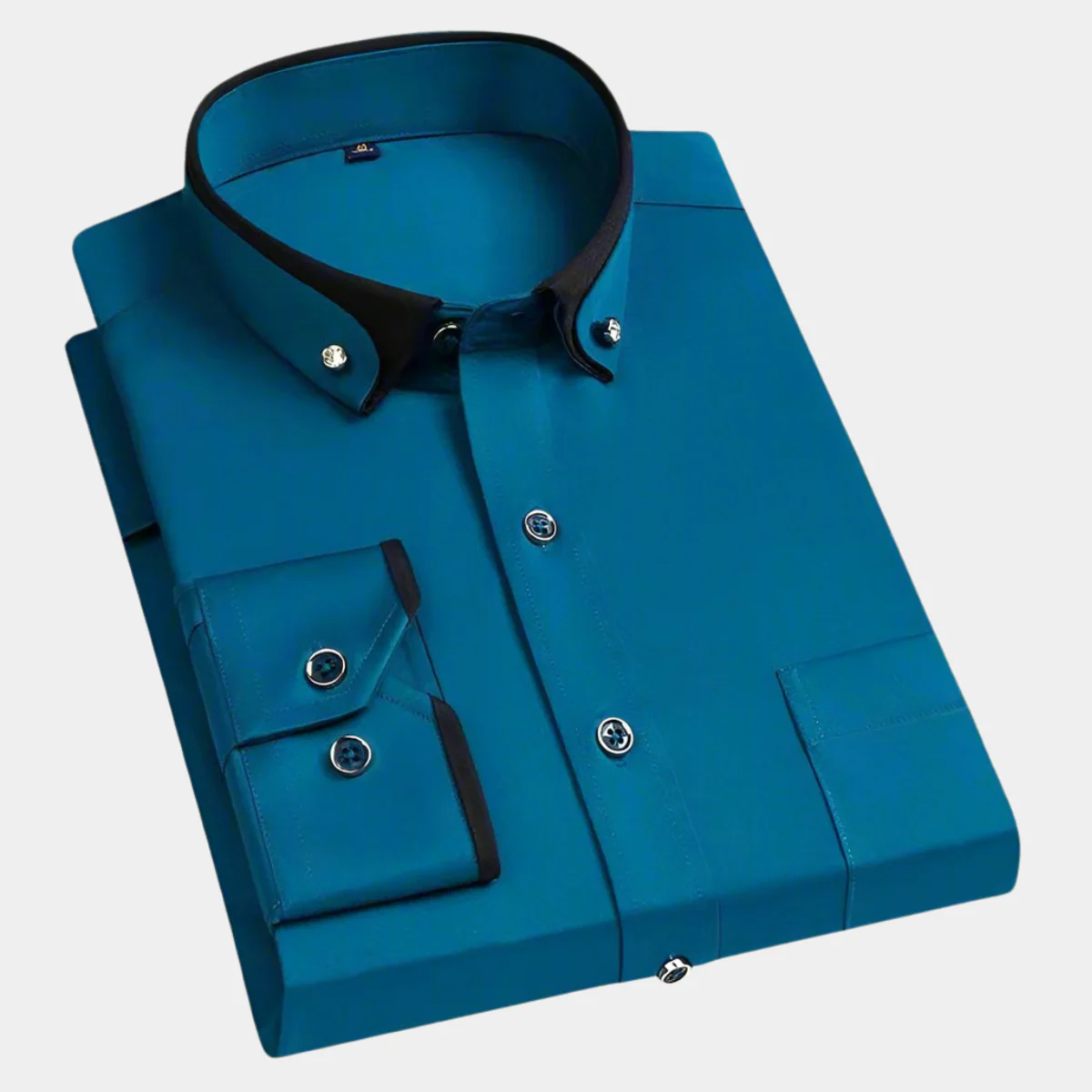 Daarik - Camicia Elegante Con Colletto A Contrasto E Maniche Lunghe - Image 7