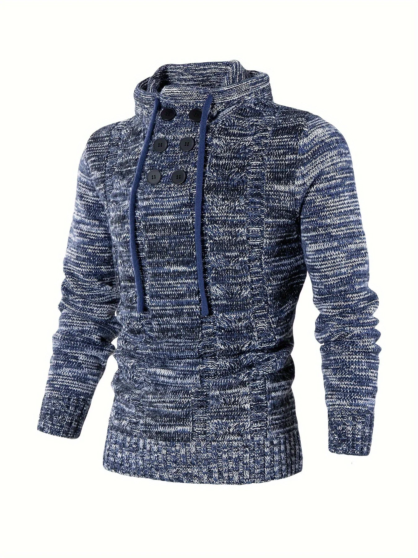 Damiaan - Felpa Con Cappuccio Casual a Maniche Lunghe In Maglia - Image 5
