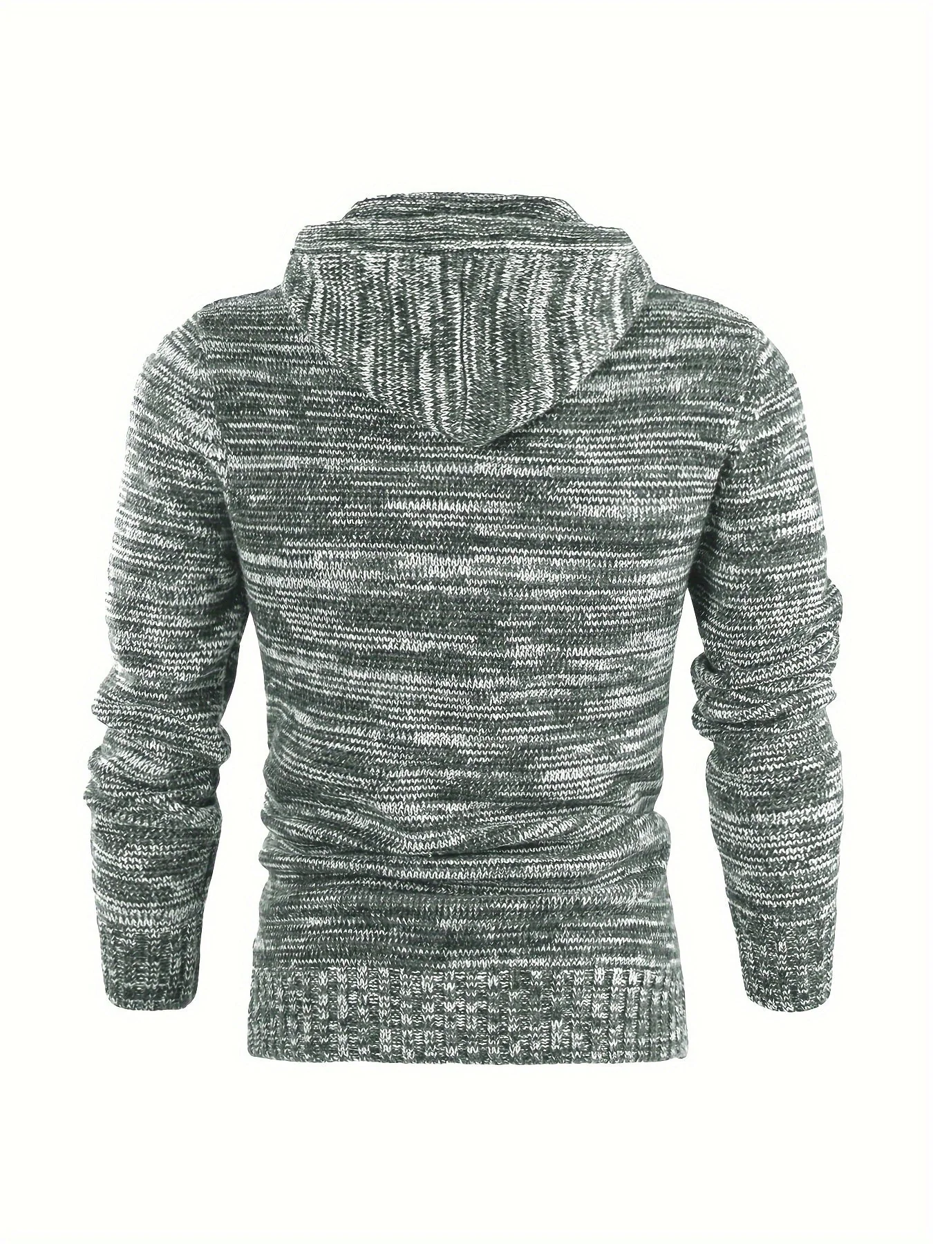 Damiaan - Felpa Con Cappuccio Casual a Maniche Lunghe In Maglia - Image 9