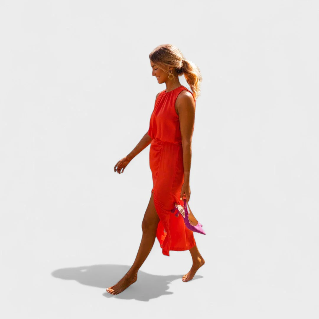 Danella - Elegante Abito Midi Senza Maniche - Image 4