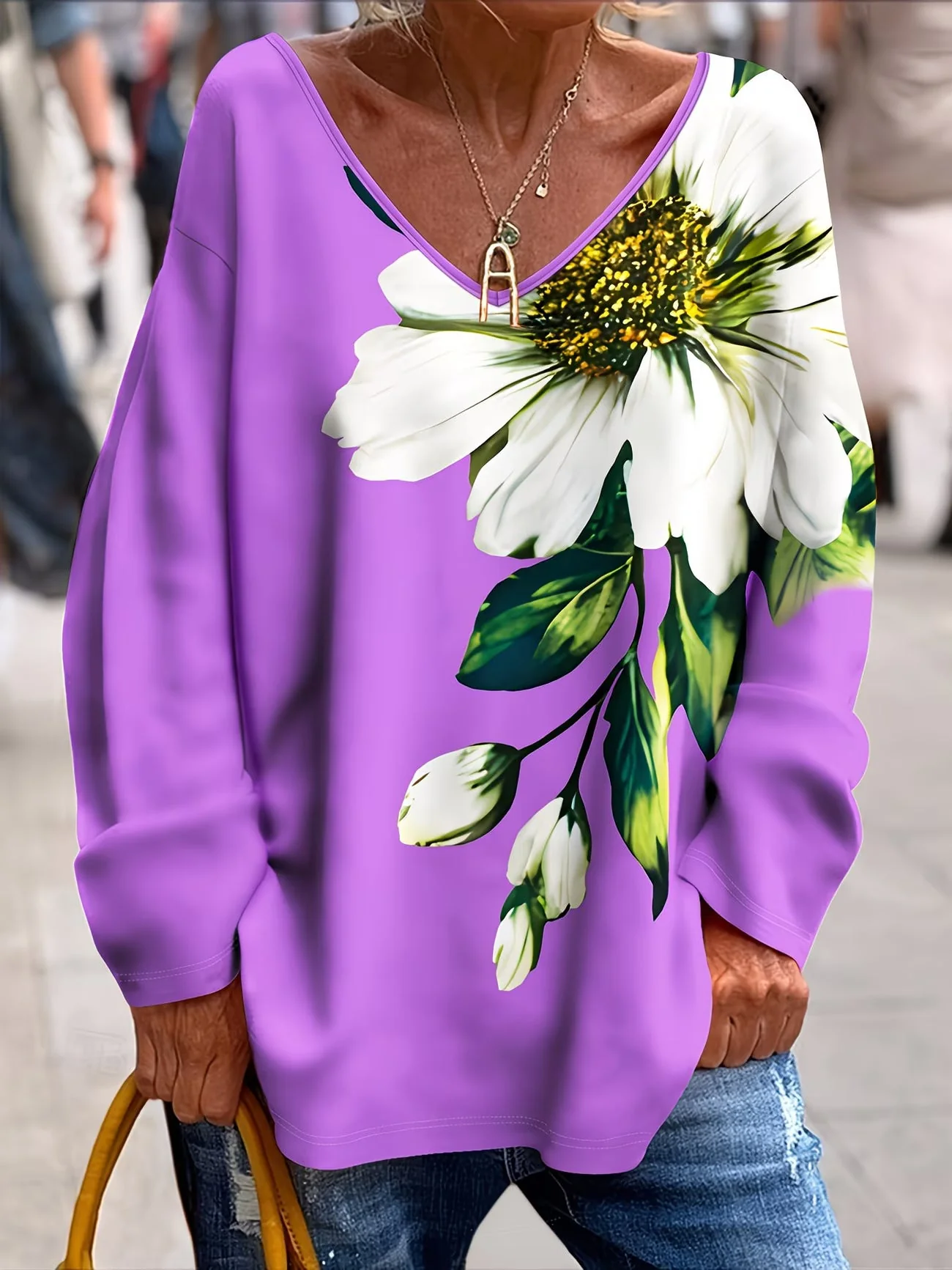 Daphna - Maglietta Oversize Con Stampa Floreale - Image 4